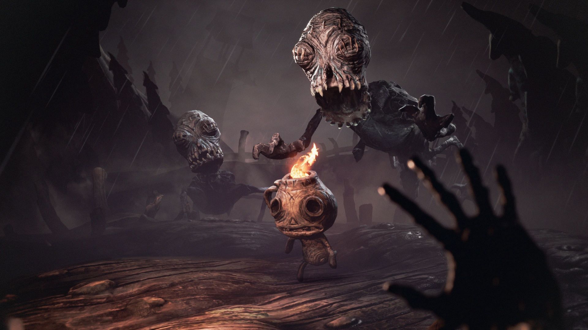 Protect Potboy from the monsters trying to extinguish its flame (Image via Fast Travel Games)